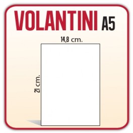 2.500 Volantini A5 14,8x21 cm
