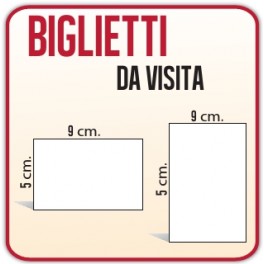 500 Biglietti da Visita 9x5 cm