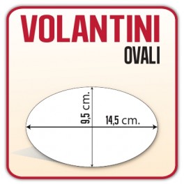 5.000 Volantini Ovali Diametro 9,5 x 14,5 cm