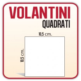 250 Volantini Quadrato S 10,5x10,5 cm