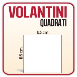 1.250 Volantini Quadrato S 10,5x10,5 cm