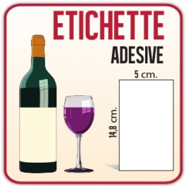 100 Etichette Adesive Carta 5 x 14,8 cm