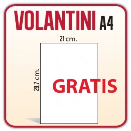 25 Volantini A4 21x29,7 cm - GRATIS