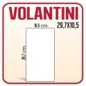 500 Volantini 10,5x29,7 cm.