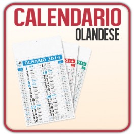 100 Calendari Olandesi Gigante da Muro - f.to 31x53,5 cm