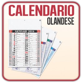 100 Calendari Olandesi Medio da Muro - f.to 29x42,5 cm