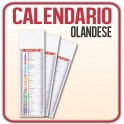 100 Calendari Olandesi Silhouette Multicolor da muro - f.to 14,3x47,5 cm