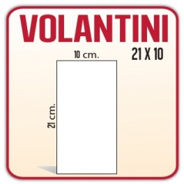 2.500 Inviti/Volantini 10x21 cm.