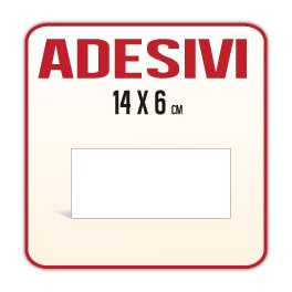 14x6 cm - Etichette Adesive PVC