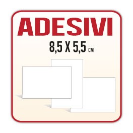 8,5x5,5 cm - Etichette Adesive PVC