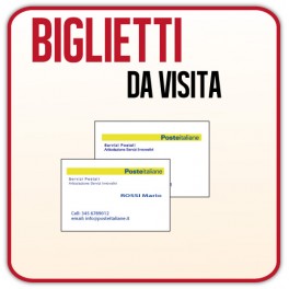 500 Biglietti da Visita per dipendenti Poste Italiane