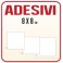 Etichette Adesive in carta, stampa a colori, misura 8x8cm.