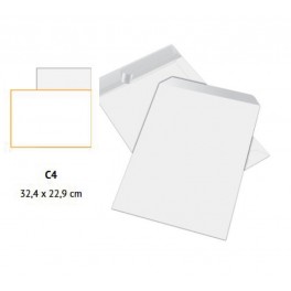 500 Buste da lettera a sacco C4, 90 g/m² carta offset, Senza Finestra, stampa a Colori, F.to 32,40 x 22,90 cm